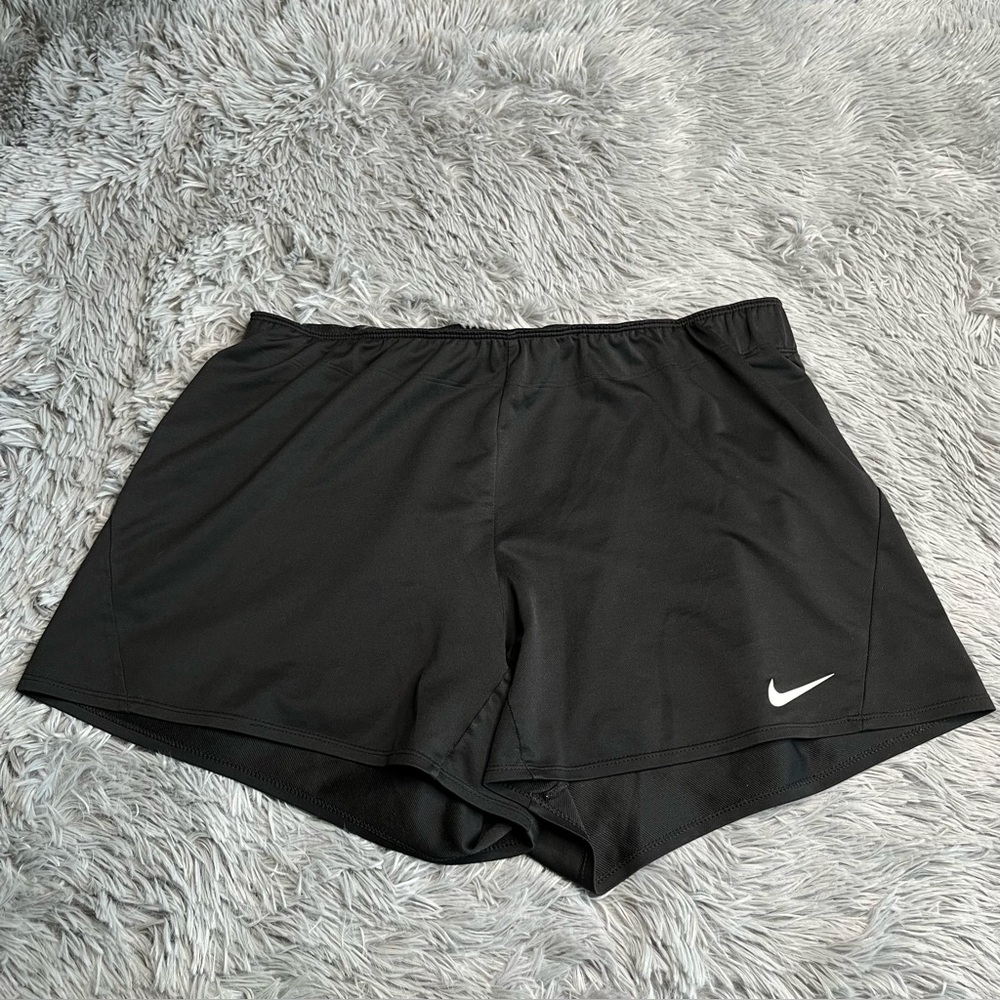 Nike Shorts Womens Large Dri Fit Black Running Workout Athletic